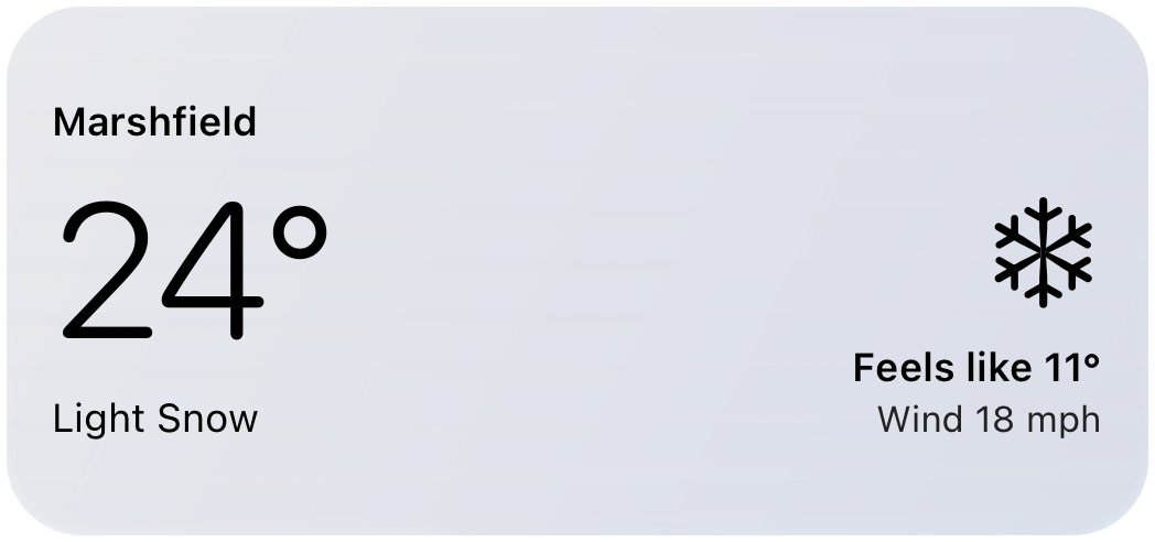 DS Weather Medium · minimal widget